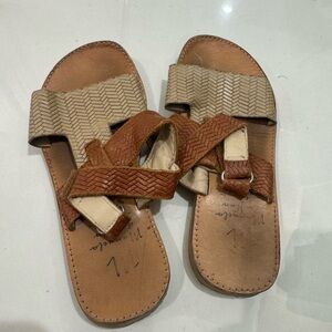 Kids Tan‎ and Brown Sandals
